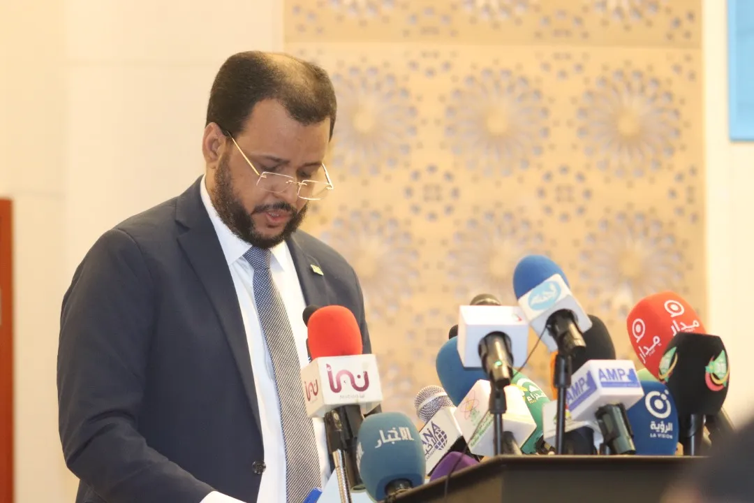 وزير الشؤون الإسلامية والتعليم الأصلي الداه ولد أعمر طالب خلال إطلا?