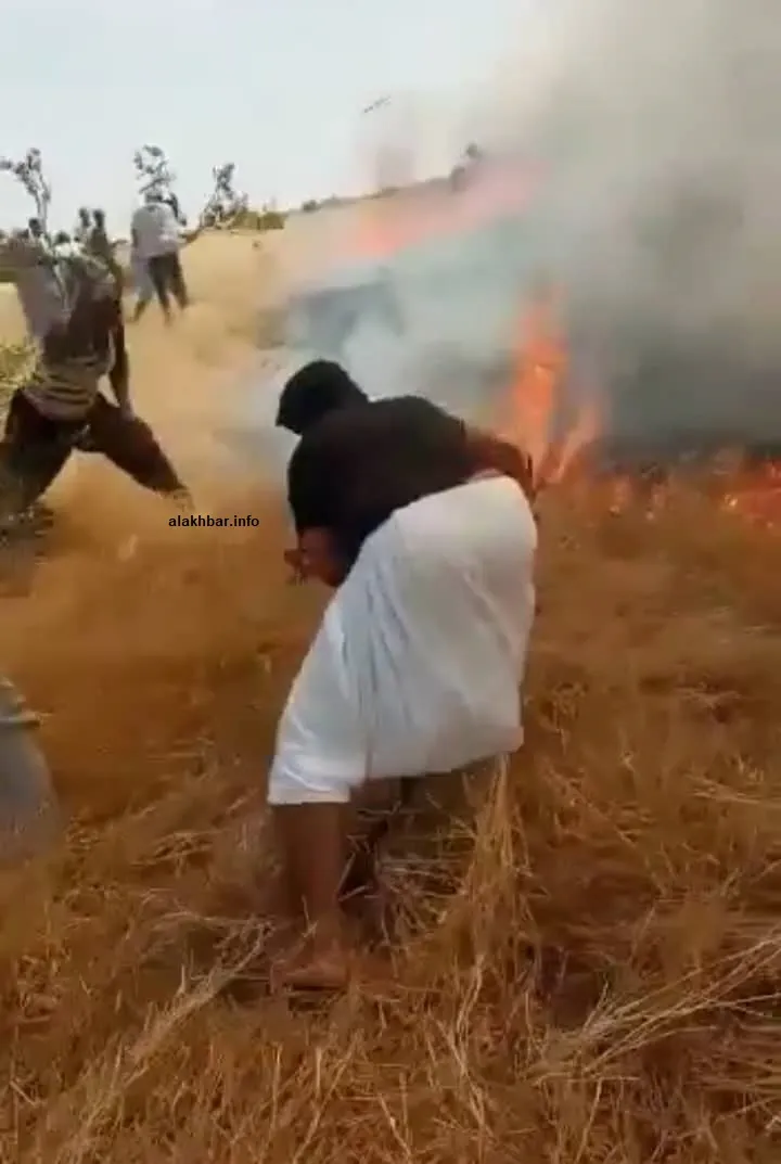 جهود الأهالي بوسائل البدائية عجزت عن السيطرة على الحريق