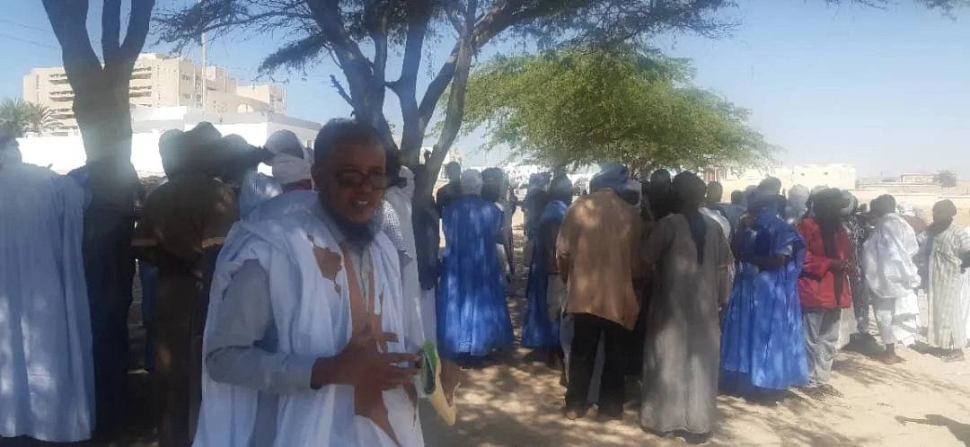 جانب من وقفة الصيادين التقليديين زوال اليوم في نواذيبو/ الأخبار