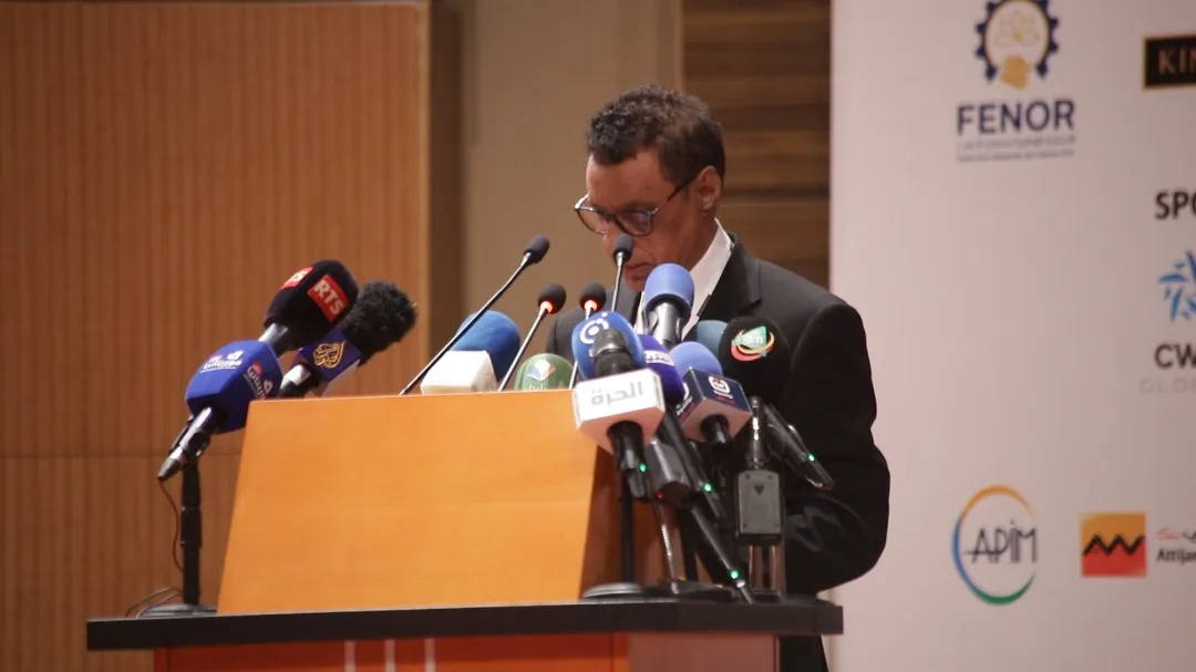 وزير البترول والطاقة والمعادن عبد السلام ولد محمد صالح خلال خطابه ال