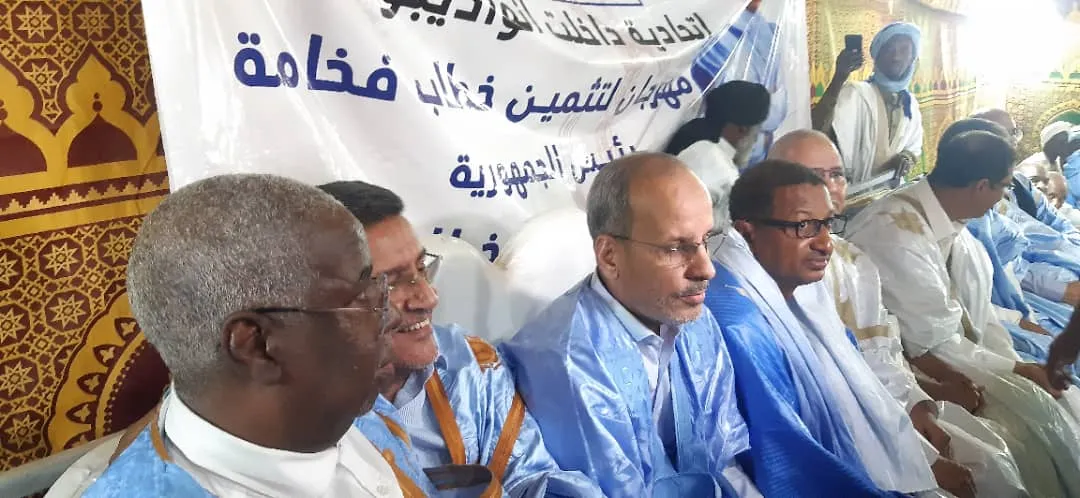 جانب من حضور رئيس حزب الإنصاف مساء اليوم لمهرجان شعبي في نواذيبو/ الأ
