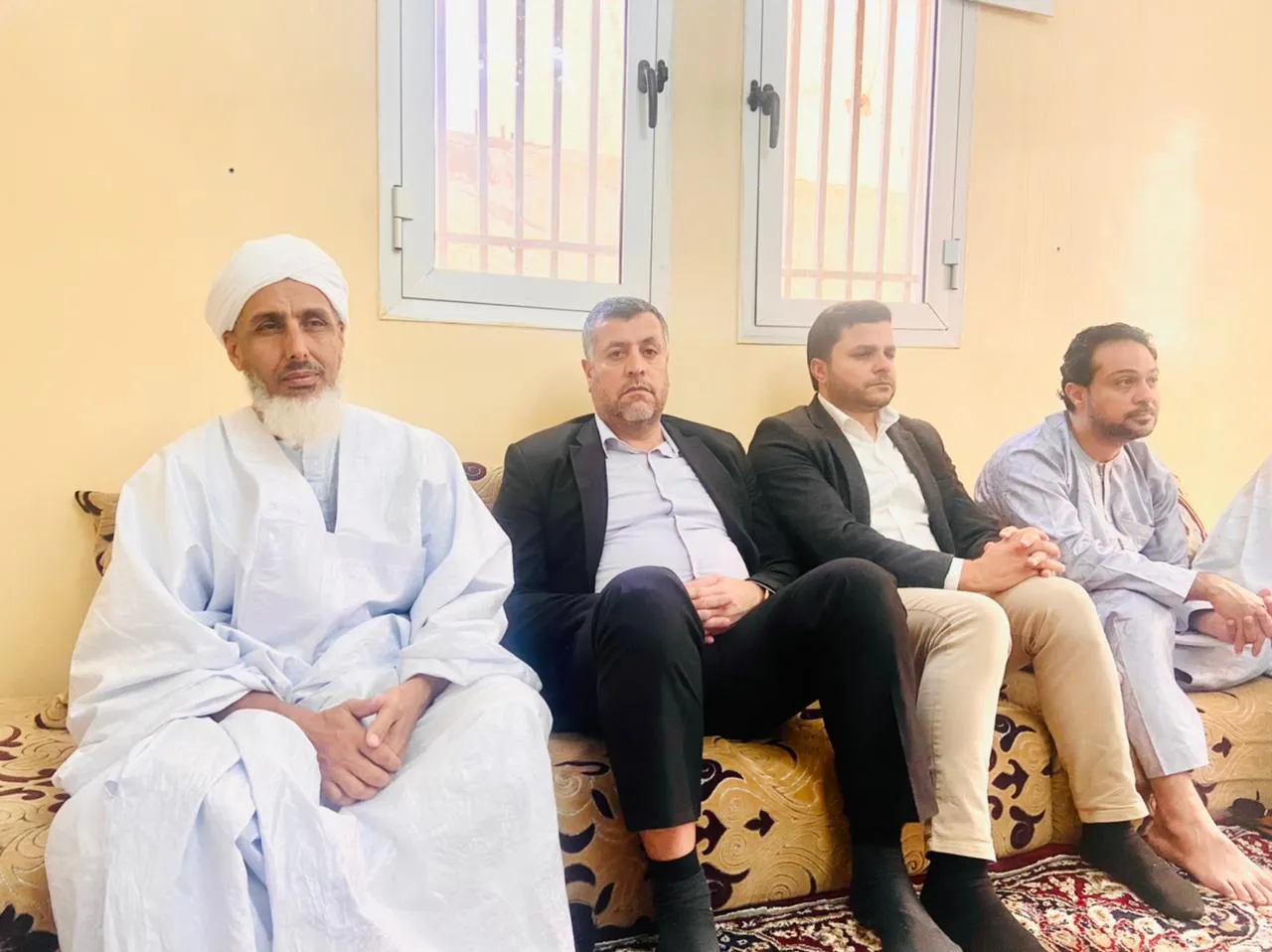 قادة حماس مع رئيس المنتدى الإسلامي الموريتاني خلال اللقاء