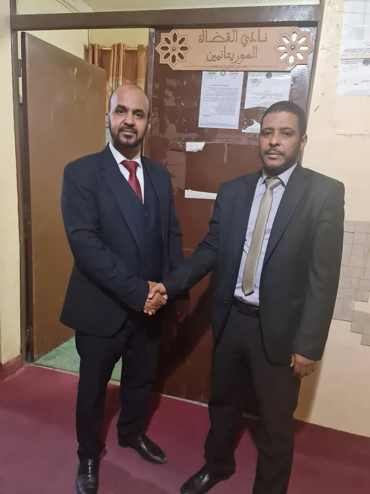 الأمين العام لنادي القضاة مولاي اعل مولاي اعل خلال تسلم مهامه من سلف?