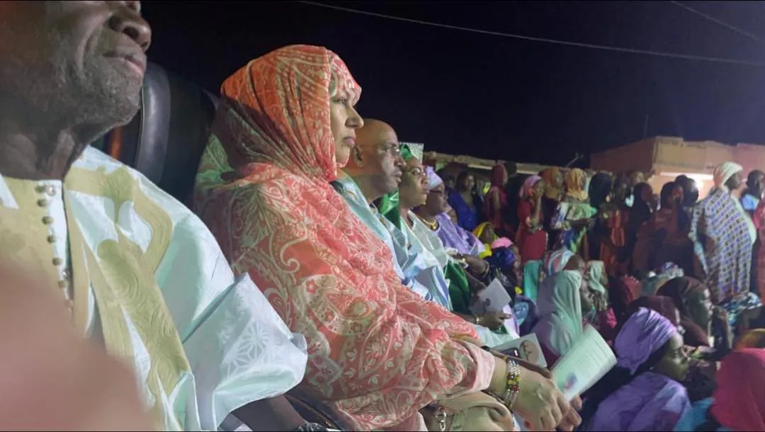 رئيسة الحزب خلال إشرافها على انطلاقة الحملة من مدينة كيهيدي
