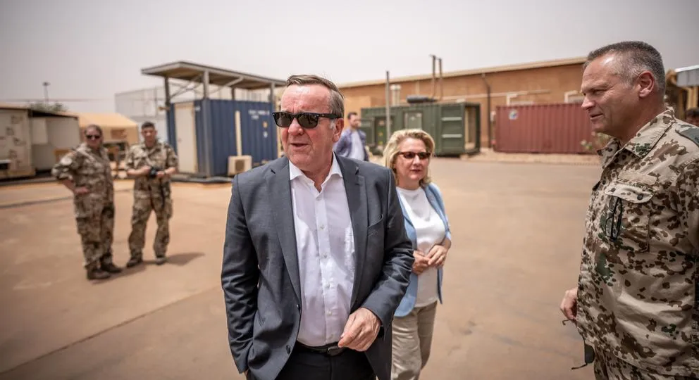 الوزيران الألمانيان خلال زيارتها النيجر