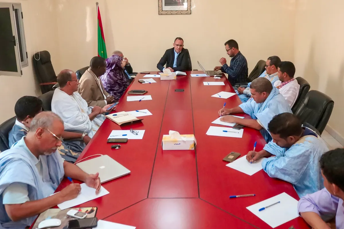 جانب من الاجتماع اليوم في قاعة الاجتماعات بمقر سلطة تنظيم الإشهار