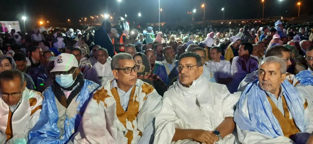 قادة حزب الإنصاف الحاكم خلال المهرجان مساء السبت 