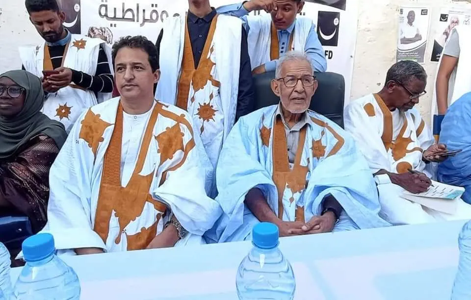 رئيس حزب التكتل أحمد ولد داداه خلال المهرجان مساء اليوم 