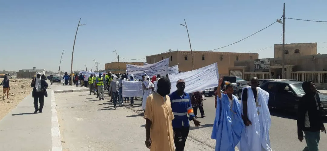 جانب من مسيرات مخلدة لفاتح مايو في نواذيبو/ الأخبار