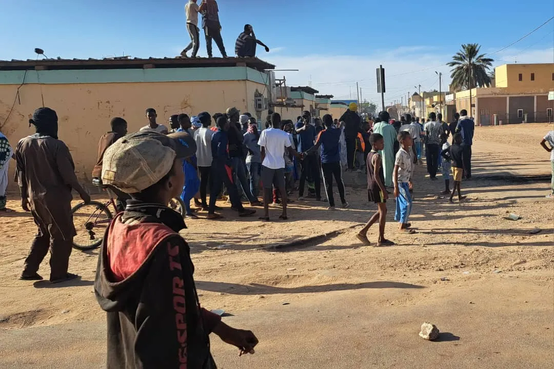 جانب من الاحتجاجات بمدينة الزويرات (الأخبار) 
