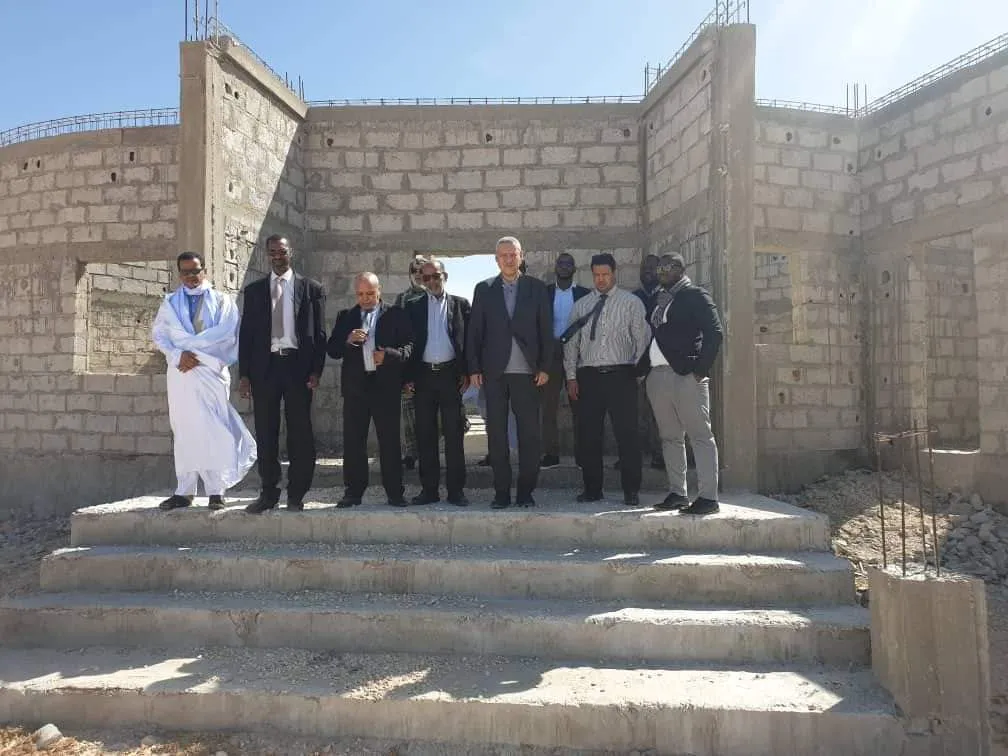 جانب من زيارة رئيس سلطة تنظيم النقل لمحطة نواذيبو