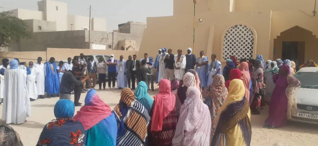 جانب من احتجاجات المدرسين في أول أيام الإضراب بنواذيبو/ الأخبار