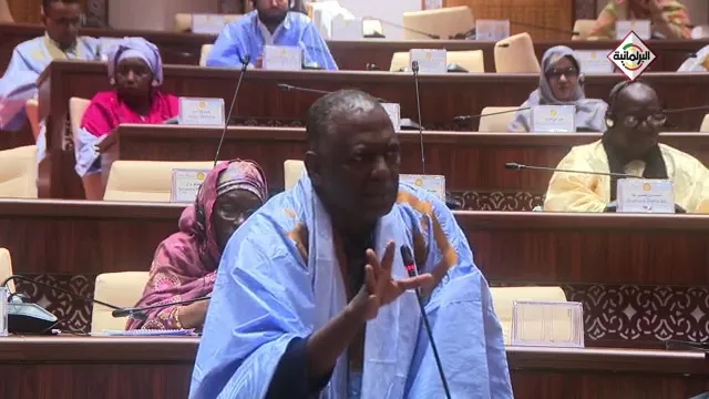 النائب البرلماني بيرام الداه اعبيدي خلال مداخلته في البرلمان 
