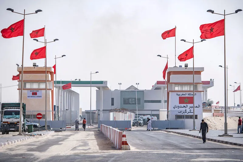 معبر الكركرات الحدودي بين موريتانيا والمغرب 