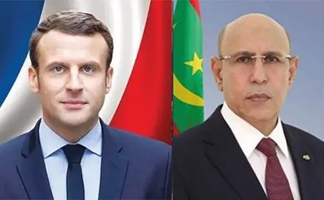 الرئيسان الموريتاني محمد ولد الغزواني، والفرنسي إيمانويل ماكرون