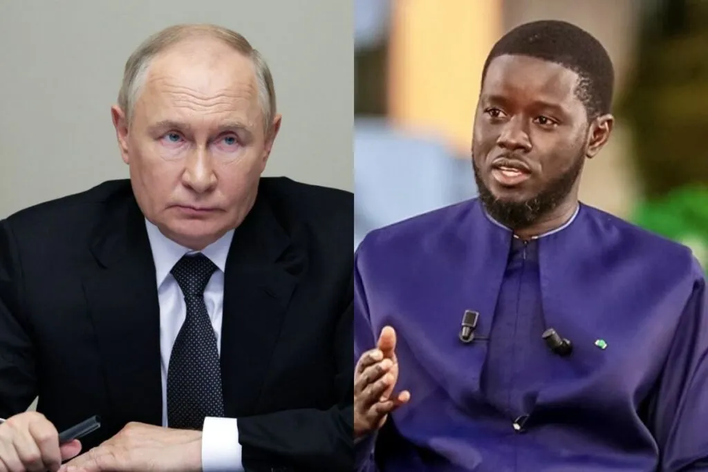 الرئيسان السنغالي بصيرو ديوماي افاي والروسي فلاديمير بوتين