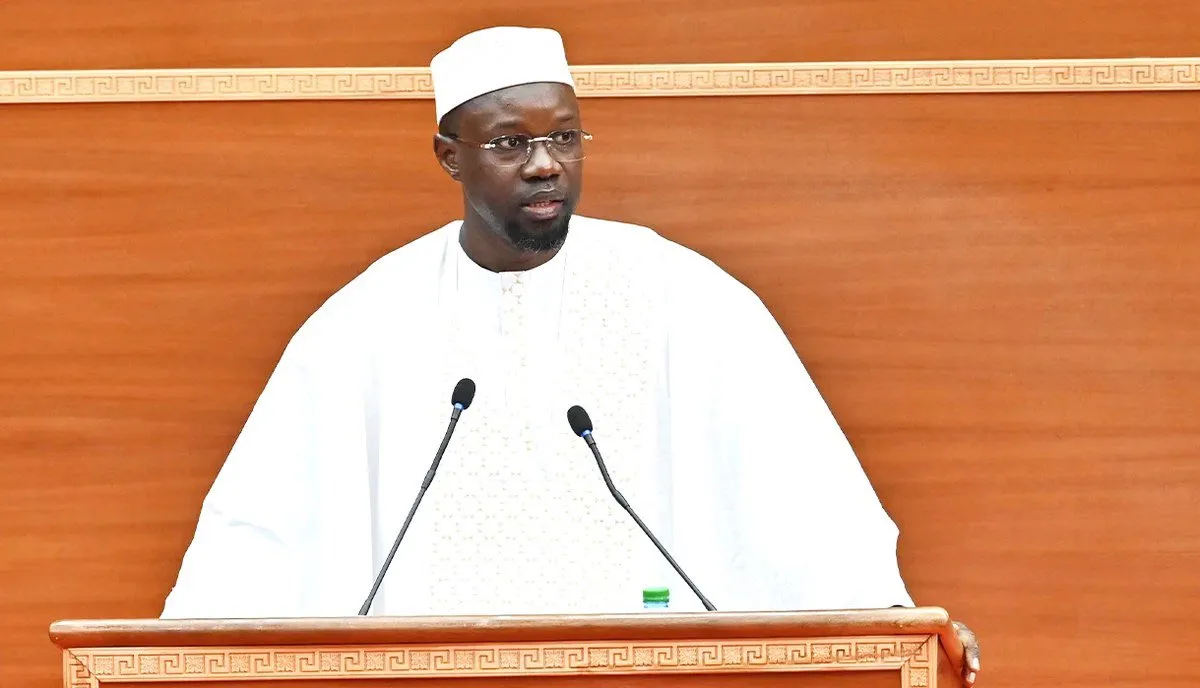 الوزير الأول السنغالي عثمان سونكو خلال تقديمه السياسة العامة لحكومت
