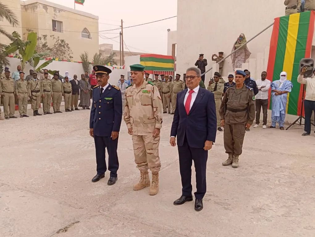 حفل رفع العلم الوطني بمباني الإدارة الجهوية للأمن بداخلت نواذيبو/ ال