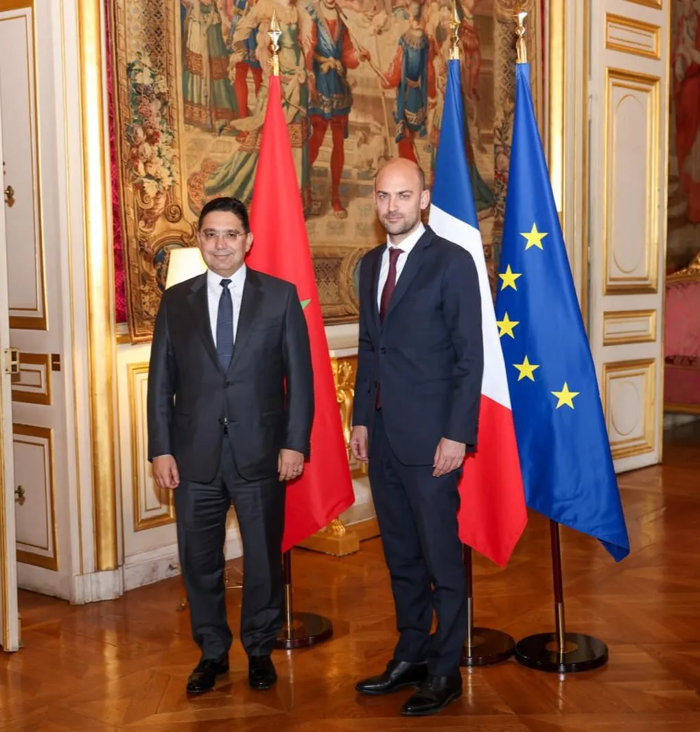 وزير الخارجية الفرنسي جان نويل بارو ونظيره المغربي ناصر بوريطة