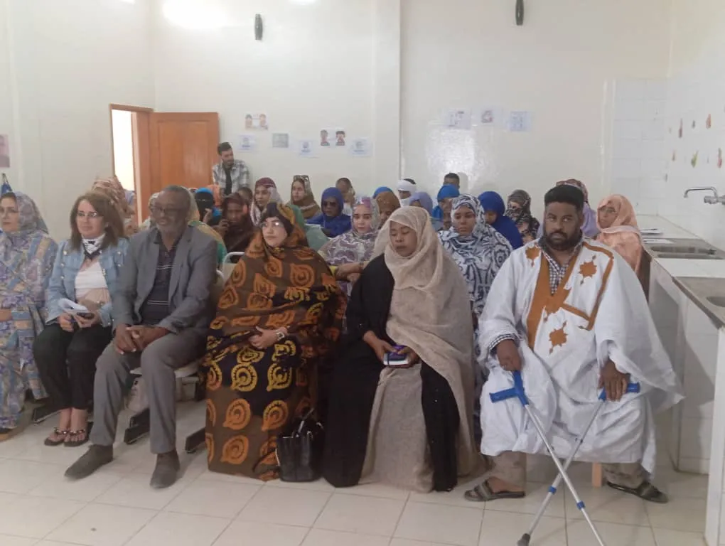 جانب من الحفل أمس في المركز البلدي للتوحد في نواذيبو/ الأخبار