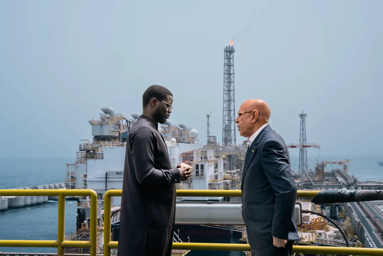 الرئيسان الموريتاني محمد ولد الغزواني والسنغالي بصيرو ديوماي افاي 