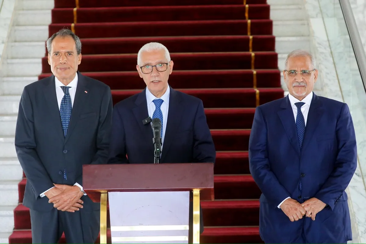 لرئيس البرلمان المغربي رشيد الطالبي العلمي خلال تصريحه من القصر الر?