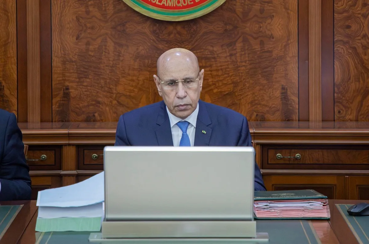 الرئيس محمد ولد الغزواني خلال اجتماع الحكومة السابق