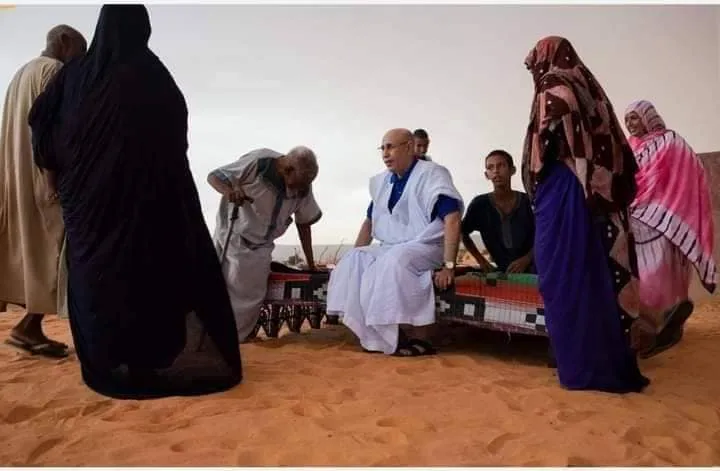 الرئيس محمد ولد الغزواني خلال عطلة سابقة له في بو امديد