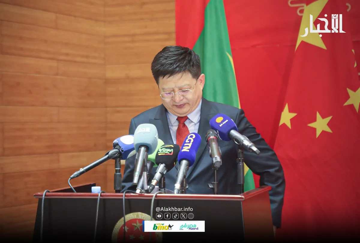 السفير الصيني في موريتانيا تانغ جونغ دونغ خلال كلمته في الحفل