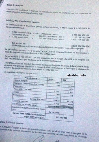 صفقة لتوريد أسمدة، اضطرت الشركة لدفع 600 مليون زياة على المبلغ الأصلي لإكمالها، وسترد تفاصيلها في حلقة قادمة (الأخبار)