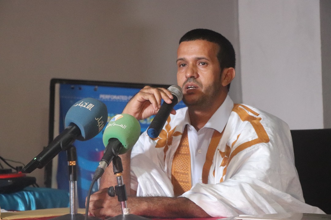 المدير العام لوكالة الأخبار الهيبة الشيخ سيداتي خلال كلمته في افتتاح التكوين