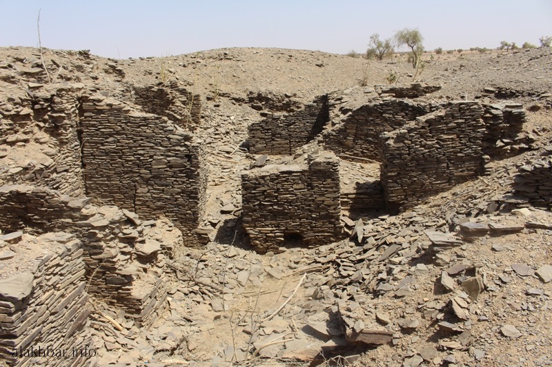 كشفت الحفريات عن العديد من المباني التي لا تزال أجزاء واسعة منها قائمة بموقع كومبي صالح الأثري ـ (الأخبار)